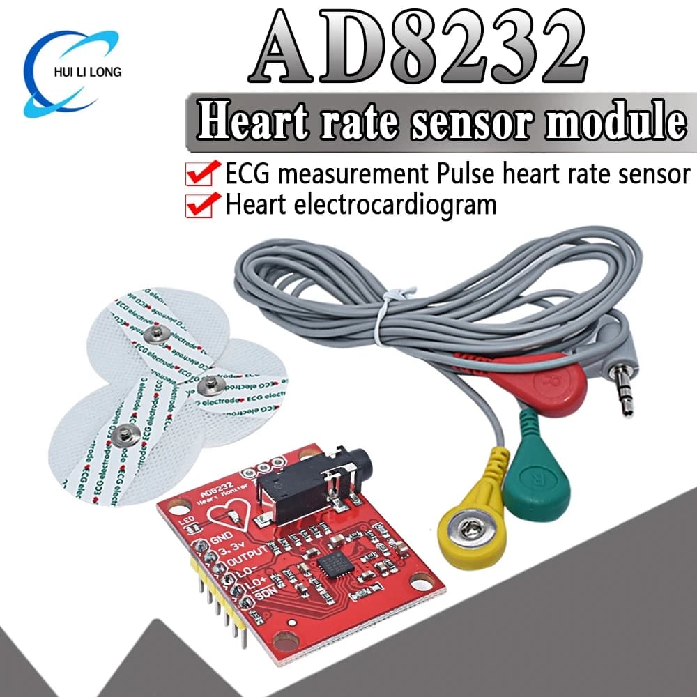 WAVGAT Module Ecg AD8232 module sensor module cardiac ecg pulse measuring pulse ecg for Arduino UNO R3