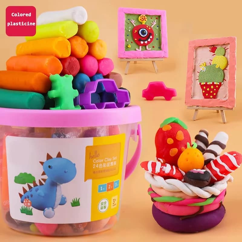 12/24 colori polimero argilla leggera plastilina argilla aria secca plastilina fai da te morbida plastilina creativa giocattoli per bambini fai da te argilla leggera