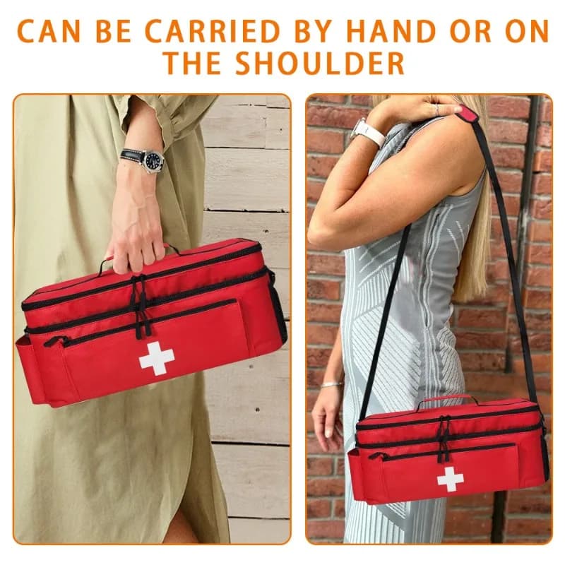 Borsa per medicinali da viaggio Borsa per medicinali Scatola per medicinali Scatola per riporre bottiglie di pillole Kit di pronto soccorso da viaggio per la casa