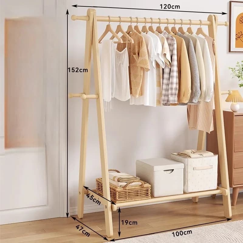 Design floor hanger for the house, multipurpose, with rod to hang clothes, luxury and style.