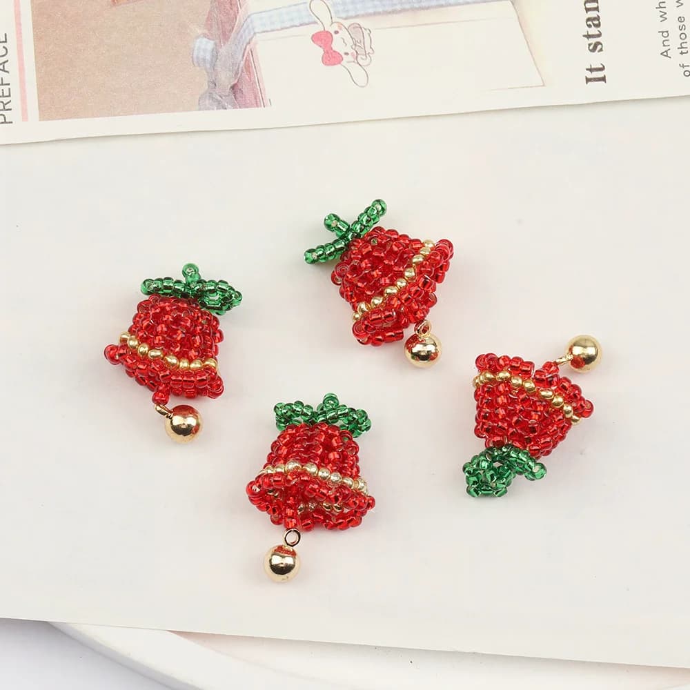 Friendly design 30 pieces 21*25MM DIY earrings making/accessories for jewelry/bell shape/handmade/seed beads Charms #17083