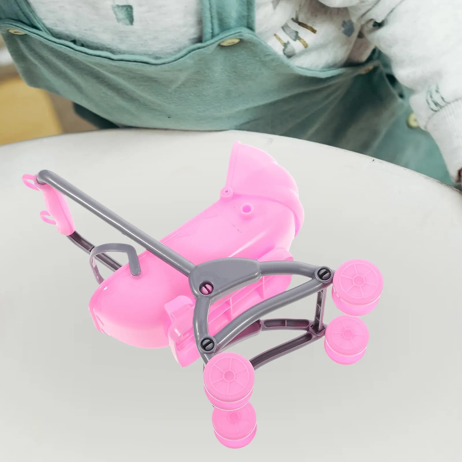 2 Pezzi Carrozzina per Bambole in Plastica, Giocattolo Educativo Creativo per Sviluppare Conoscenza, Immaginazione e Logica nei Bambini
