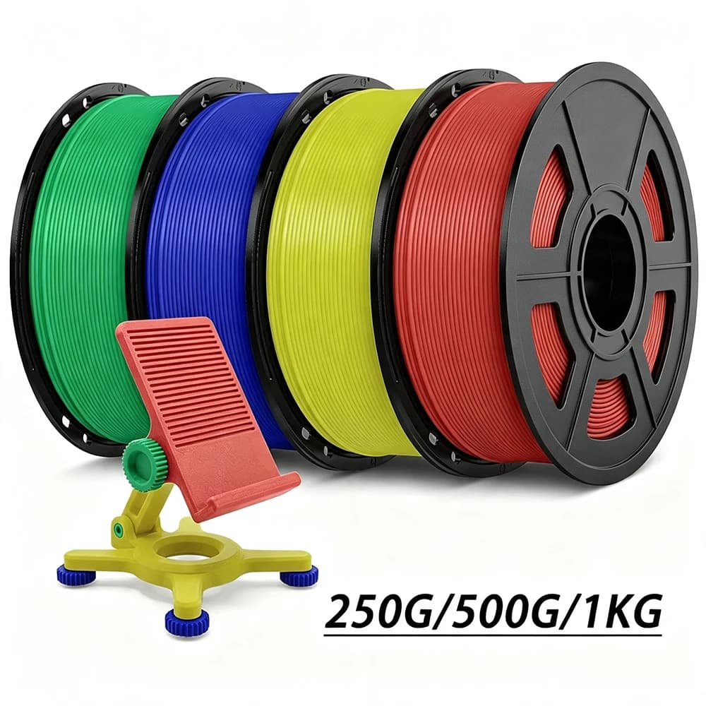 250g 500g 1Kg PLA Grass Green, Deep Blue 3D Printer Material 1.75mm PLA Yellow, Red Filament Wire Vacuum Packaging 250gx4