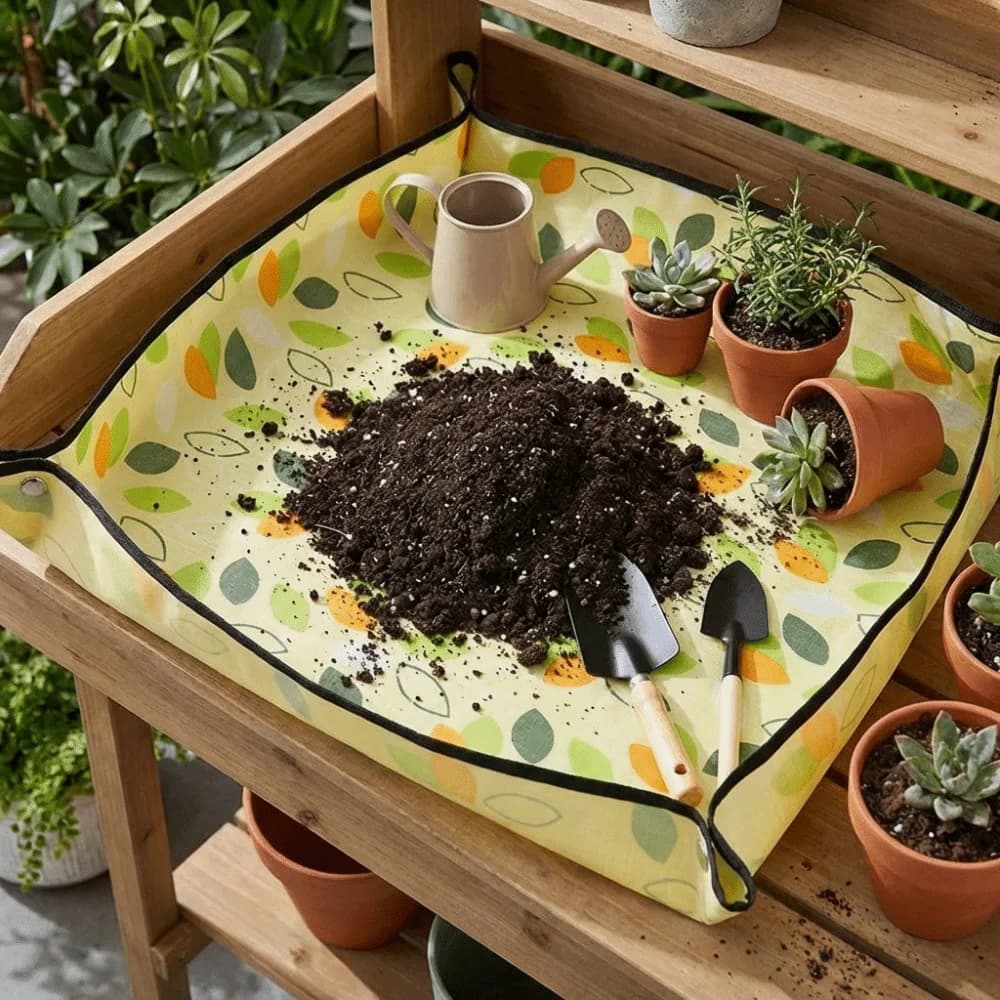 Gardening Mat Reinforced Waterproof Oxford Fabric, Portable Gardening Mat and Balcony