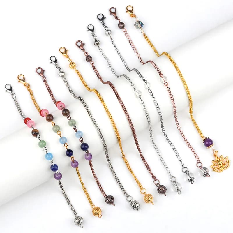 6102-Cross-border colorful pendulum bead chain pendant chain hollow bead yoga pendulum chain accessories DIY wholesale