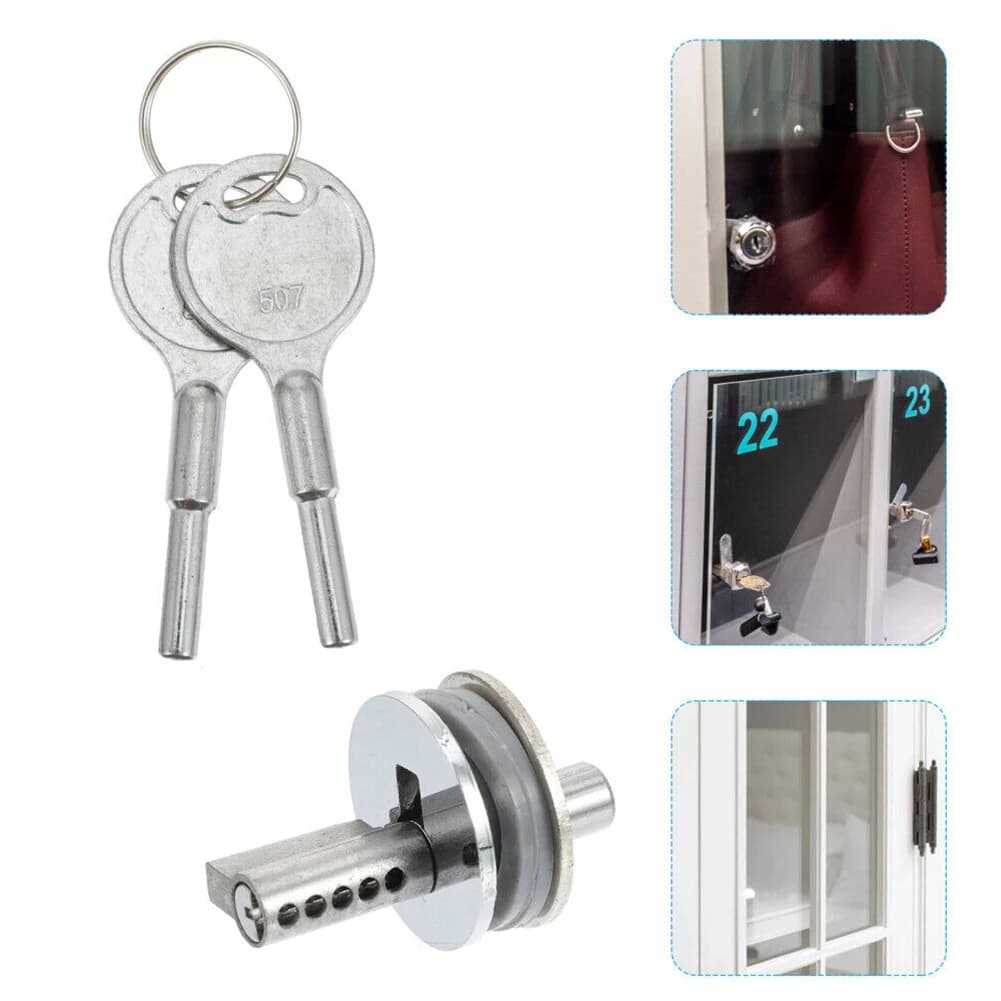 1/2 pezzi vetrina serratura per porta scorrevole in vetro con chiavi contatore armadietto per gioielli serratura a chiave di sicurezza accessori hardware per la casa