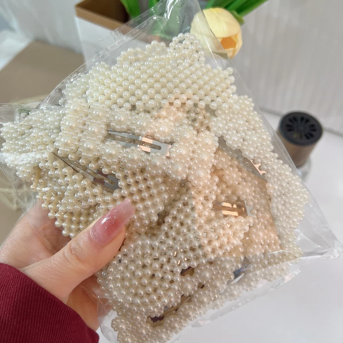 10/20 pezzi fermagli per capelli con perle alla moda ed eleganti fermagli laterali forcine accessori per capelli da donna adatti per l'uso quotidiano, versatili per feste e balli [Miscela casuale]