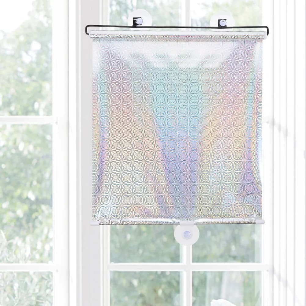 Tenda a Rullo Oscurante per Cucina Domestica, Senza Chiodi, con Ventosa, Protezione Privacy, Parasole, Tenda da Balcone Anti-UV
