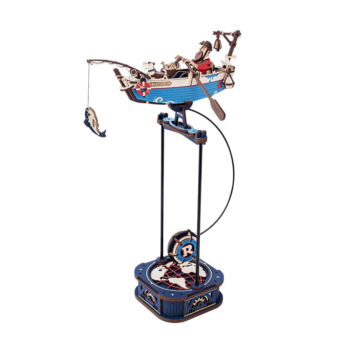 Robotime Rokr 3D Puzzle Ocean Fisher FAI FROM YOU Pendulum Toy Family Gifts Collect House Decoration Toys Building Block Kit