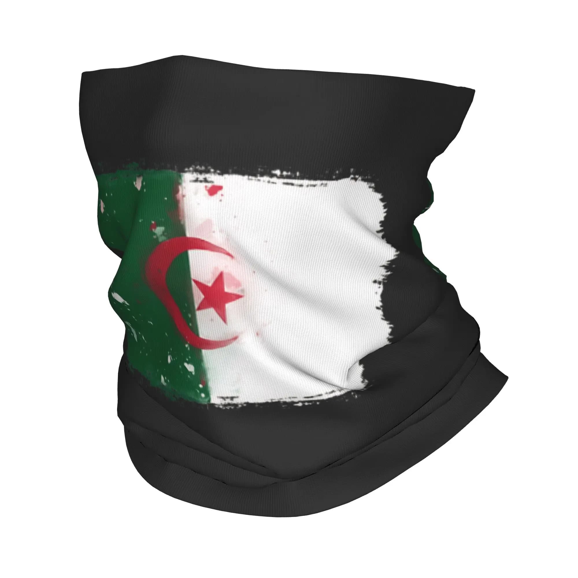 Flag of Algeria Bandana Retro Cycling Mask Running Travel Sun Protection Balaclava Graphic Neck Cover Tactical Mask