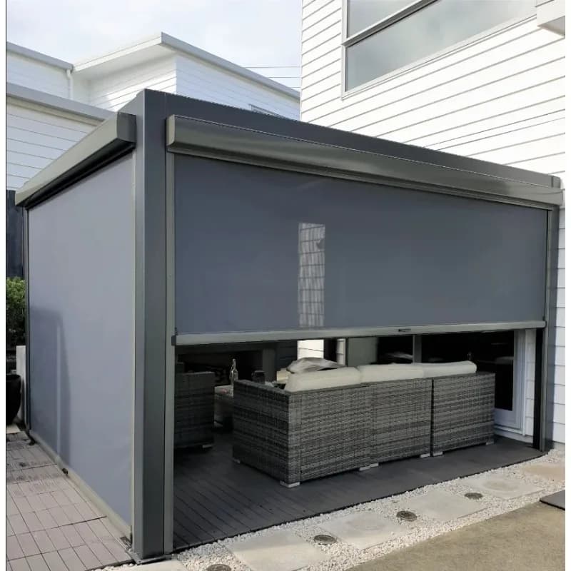 Outdoor Terrace Tent Outdoor Windproof Roller Curtain Electric Screen Sun tent and pavilion tents for balcony terrace