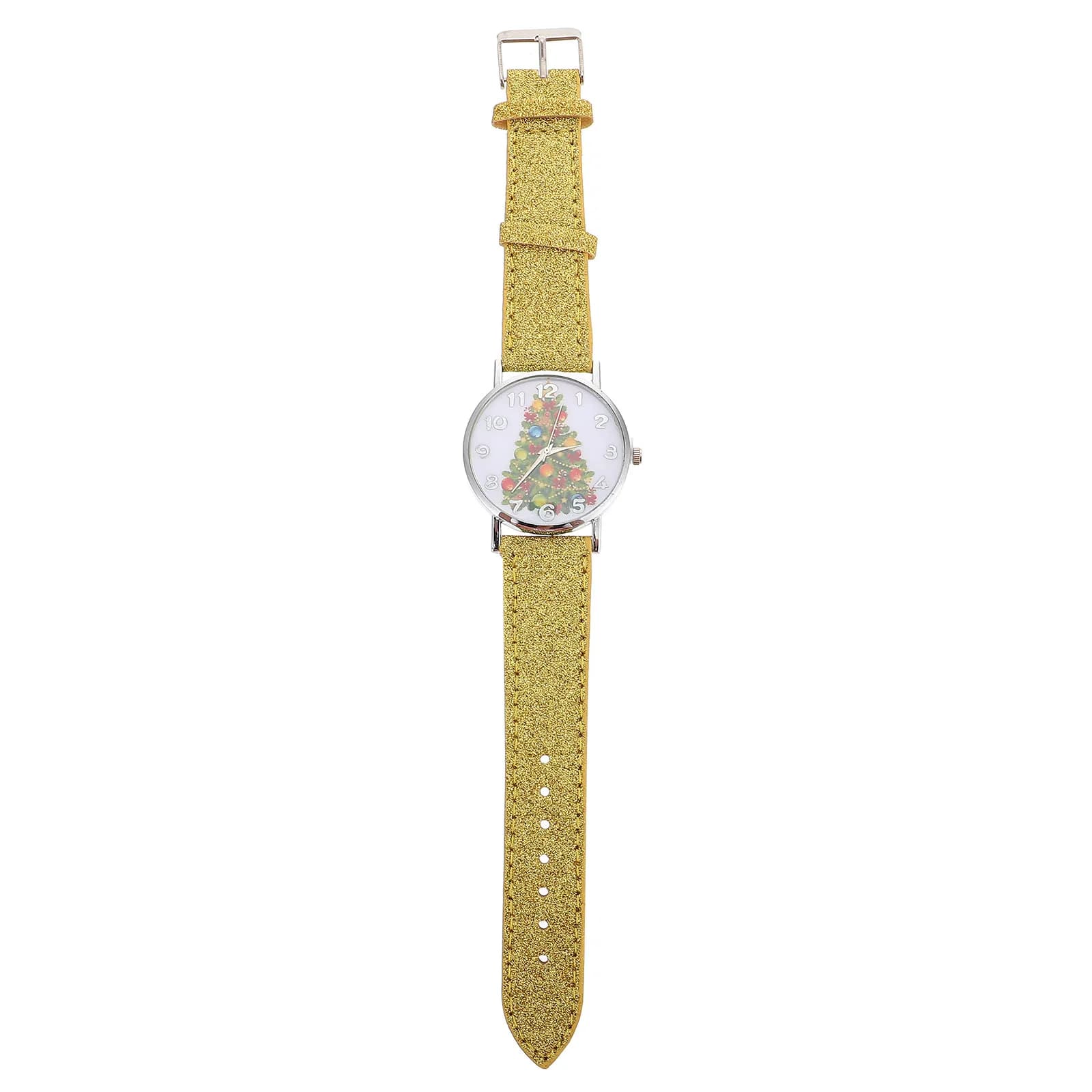 1 women's christmas decorative watch, fashionable women's wristwatch, light, comfortable, elegant, festive gift