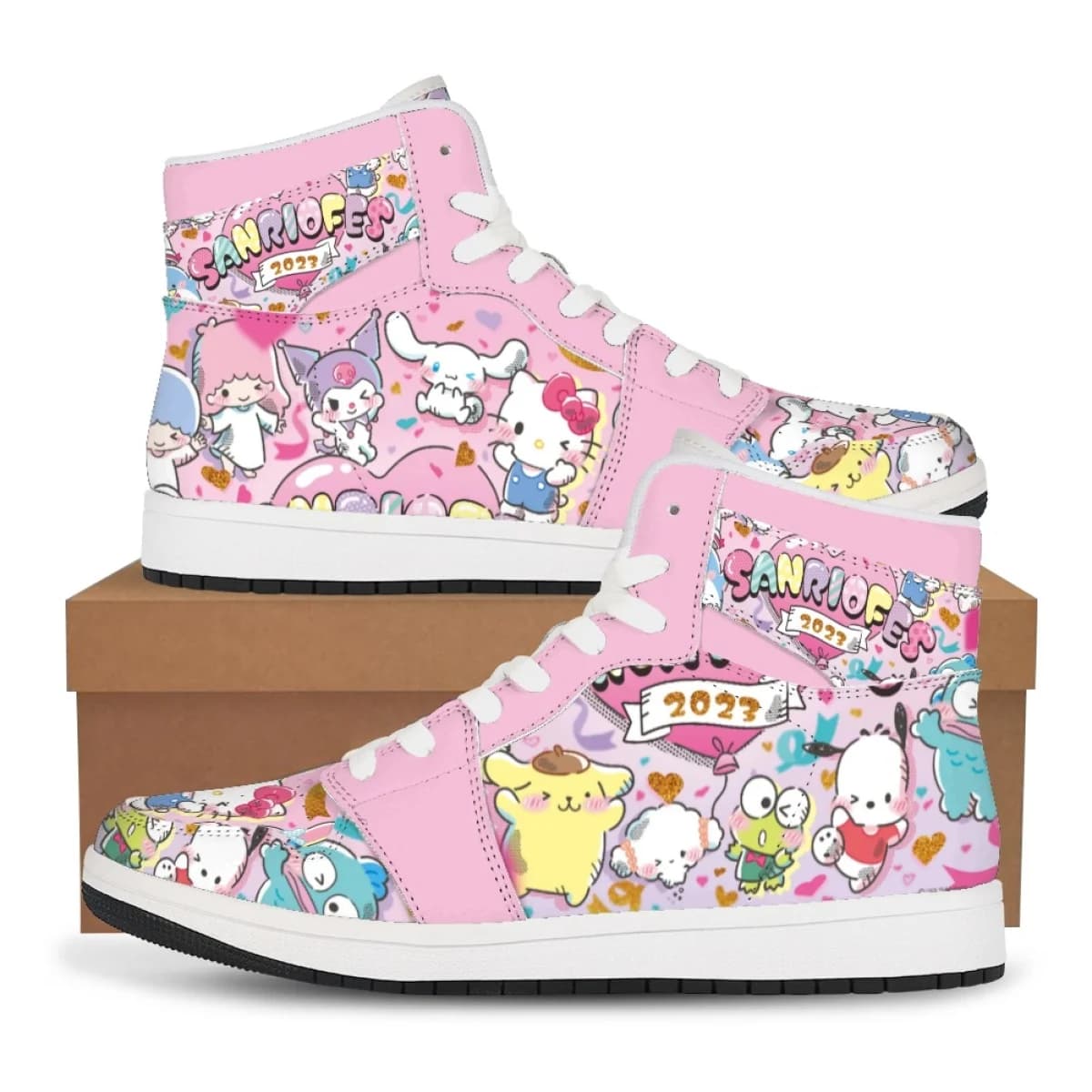 Y2K Sanrio Anime Sneakers Hello Kitty Scarpe casual Uomo Donna Scarpe da basket Scarpe comode con stampa Scarpe piatte Regalo di compleanno