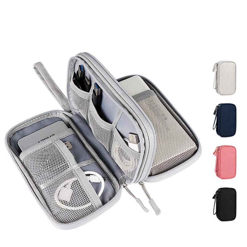 Custodia per cavo dati Borsa per organizer da viaggio impermeabile Custodia per trasporto portatile Borsa per riporre strati per cavo Caricatore USB