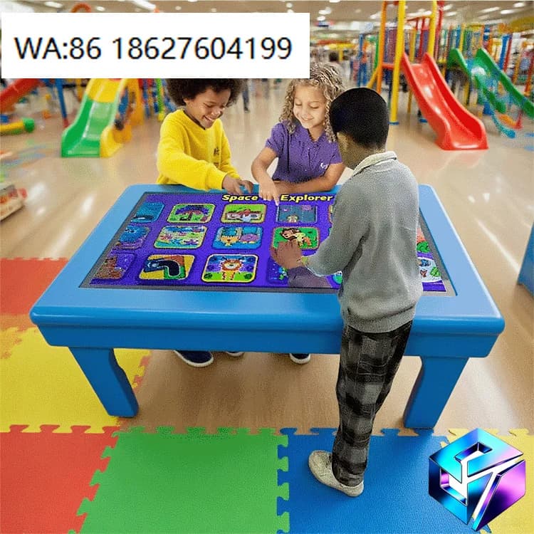 Tavolo Interattivo Smart Touch Screen LCD da 32, 43, 55 Pollici con Striscia LED Personalizzata, Attrezzatura Pubblicitaria per Esposizioni