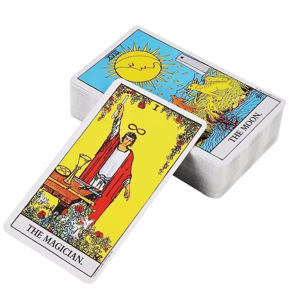 Vendita calda Rider Waite Tarocchi Divinazione Uso personale Mazzo di tarocchi Versione inglese completa Mazzo di oracoli per gioco da tavolo per ragazza