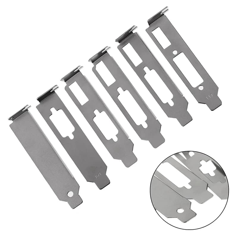 Low-profile metal bracket adapter 1Pc DVI HDMI VGA port for 8cm medium height graphics video card