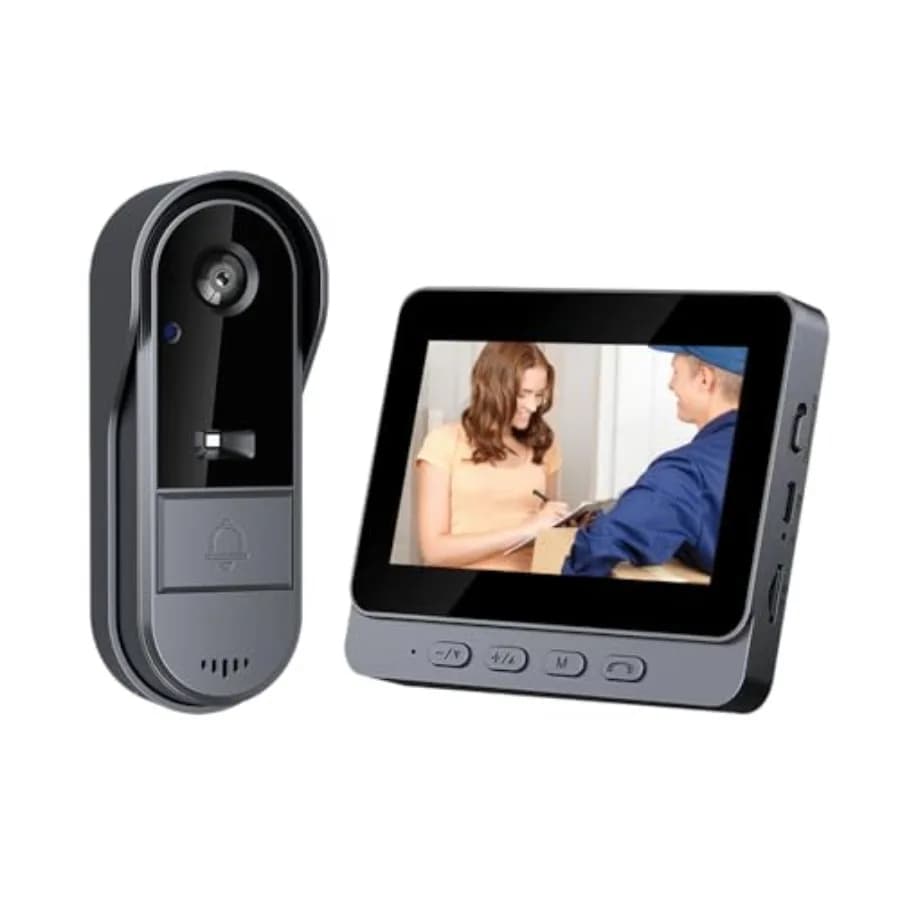 Videocitofono wireless con telecamera, video HD 1080P, audio bidirezionale, 170° ° Angle, schermo da 4,3 pollici, impermeabile IPX65 per esterni