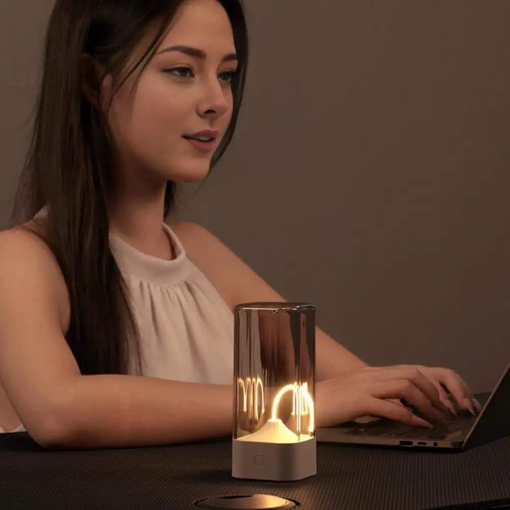 Dimmable Bedside Table Lamp Wireless Rechargeable Desk Lamp with Dimmable Soft Snooker Eye Protection Modern For Night