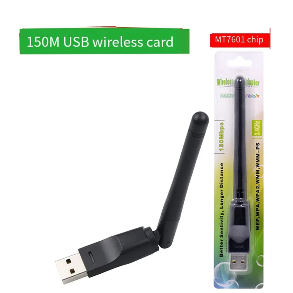 Pop 150Mbps MT7601 Scheda di rete wireless Mini USB WiFi Adattatore LAN Ricevitore Wi-Fi Dongle Antenna 802.11 B/g/n Per PC Windows