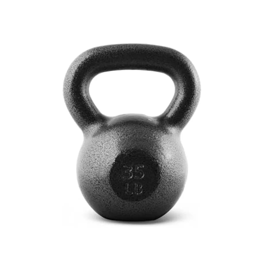 Kettlebell in Cast Iron - Options Covered Singles and Sets, Various Weight Choices, for Fitness Training in Gym, Black Finishing, Durable Coating