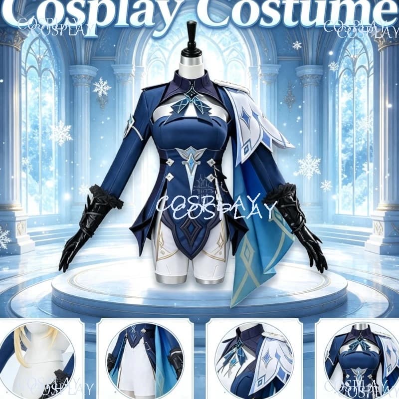 Genshin Impact Traveler Snezhnaya New Look Cosplay Lumine Aether Cos Outfit Suit Game Costume For Cos Event Comic Stage Theme