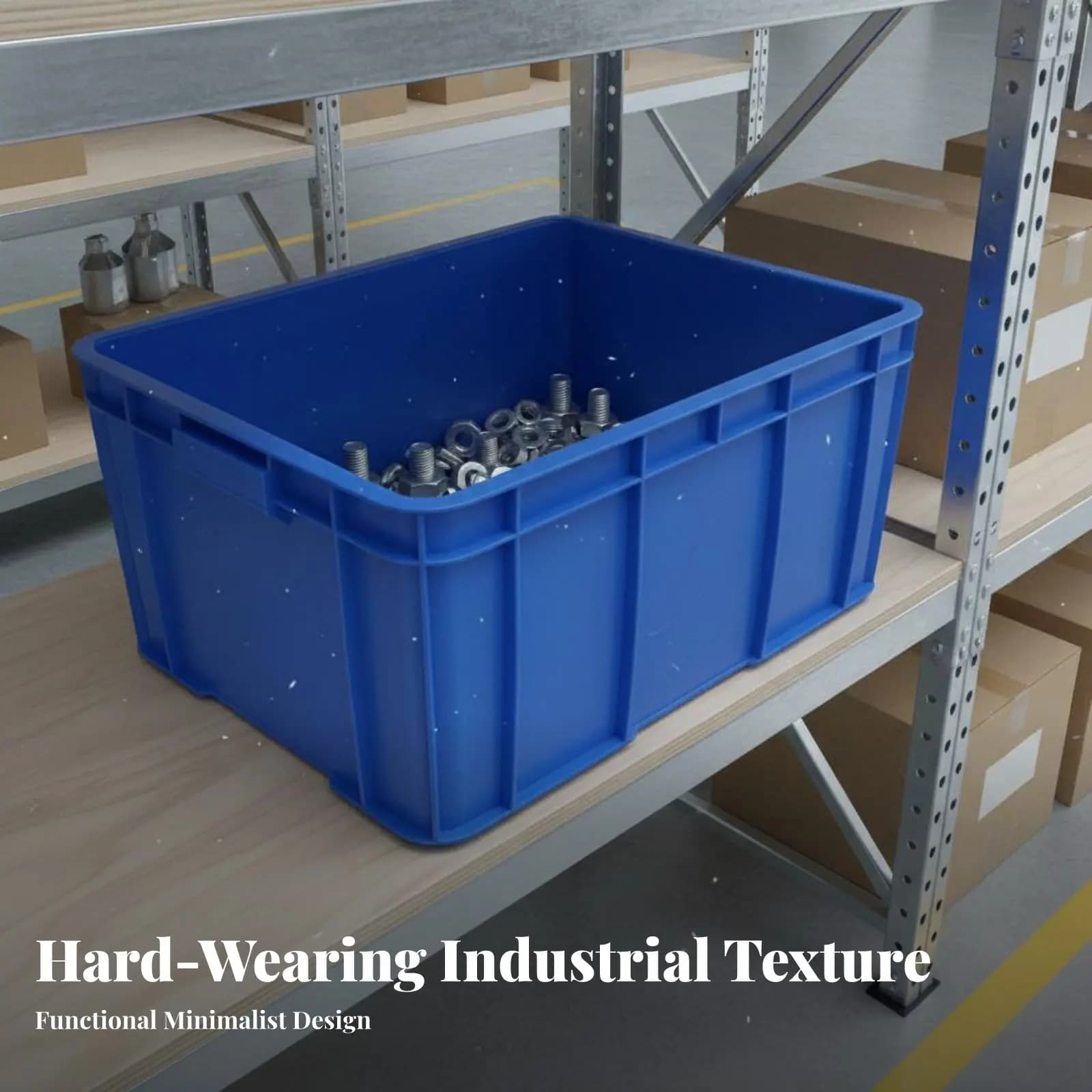 Plastic Container Resistant, Rectangular Storage Box for Logistics, Urti Resistant and Stackable