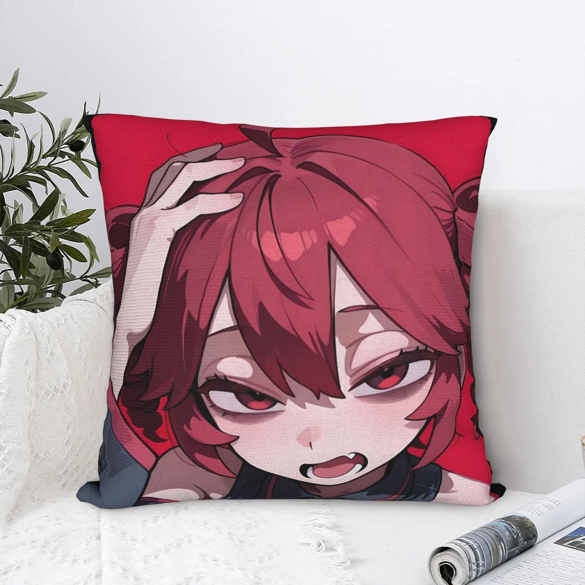 Teto Kasane Chibi Cartoon Anime Pillow Case Retro Trendy Pillow Cover Soft Pillowcases For Sofa Home Decor