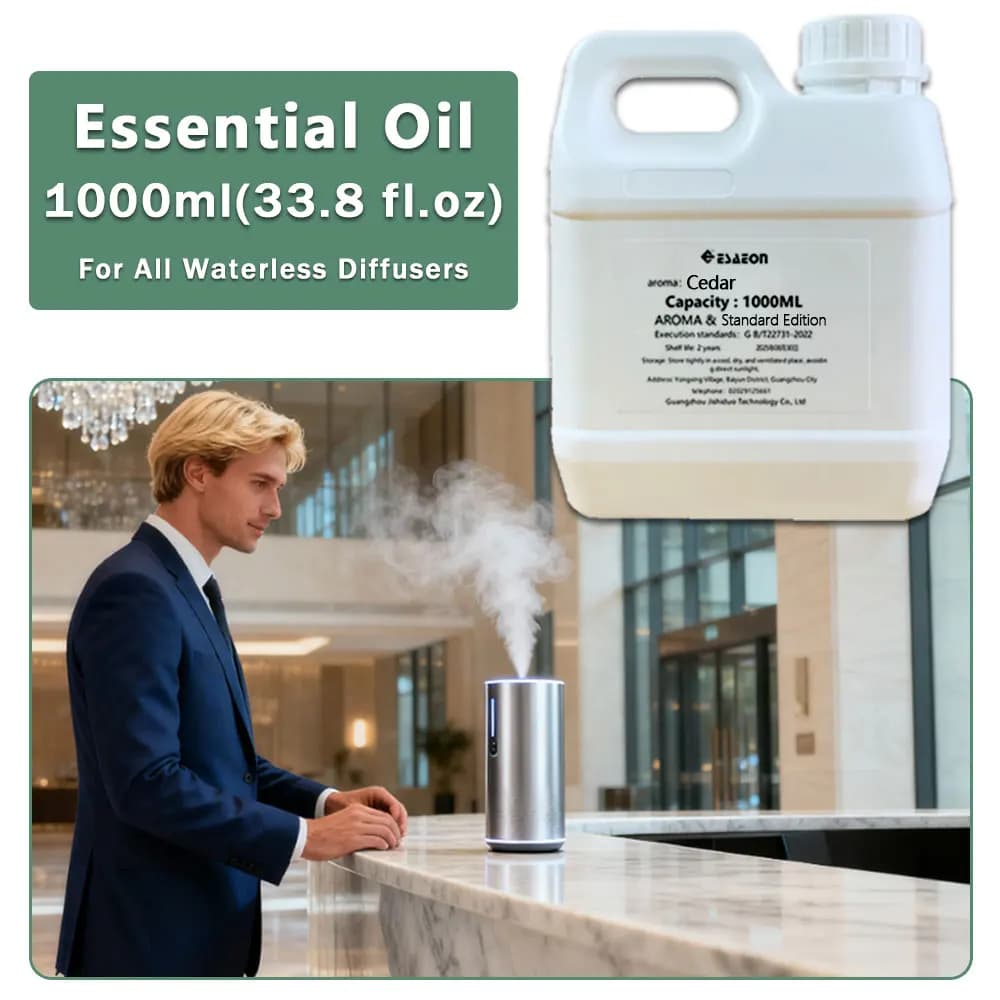 ESAEON Essential Oils - For All Waterless Aromatherapy Machines, Hotel Household Aroma Machine Oil, Cedar - 1000ML (33.8 fl.oz)