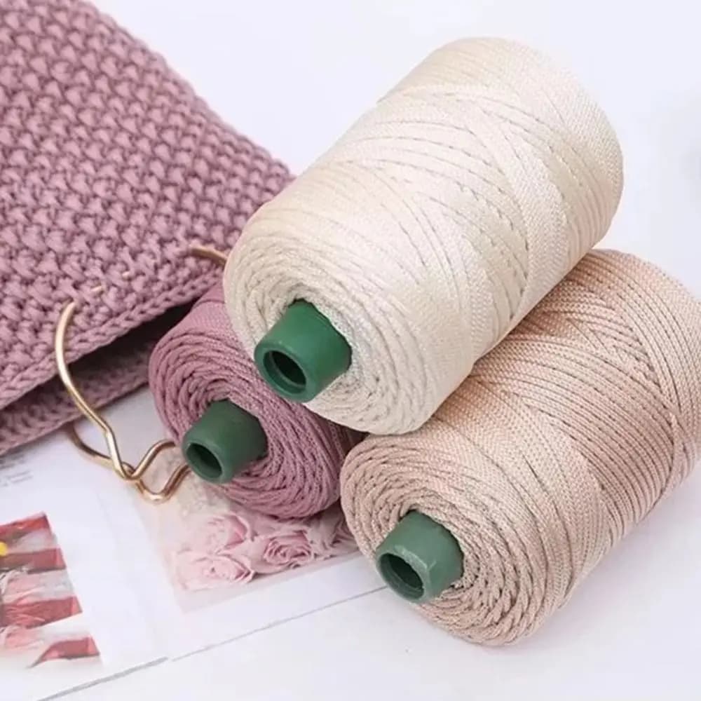 3mm fatto a mano corda di ghiaccio filo gancio fai da te cuscino principianti filato all'uncinetto cappello scarpe tessuto borsa per maglieria a mano filato per maglieria a mano 2055