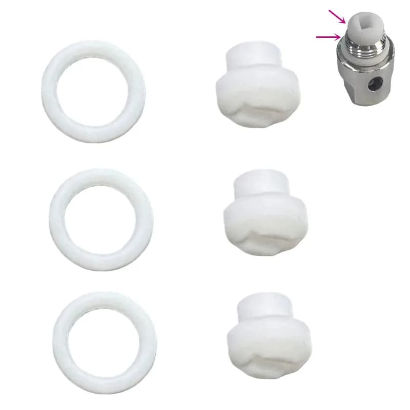 3 Set Mocha Pot Valve Core Silicone Seal Ring and Pressure Booster Plug for 2Cup/4Cup Dual Valve Moka Pot Upper Top Chamber Part