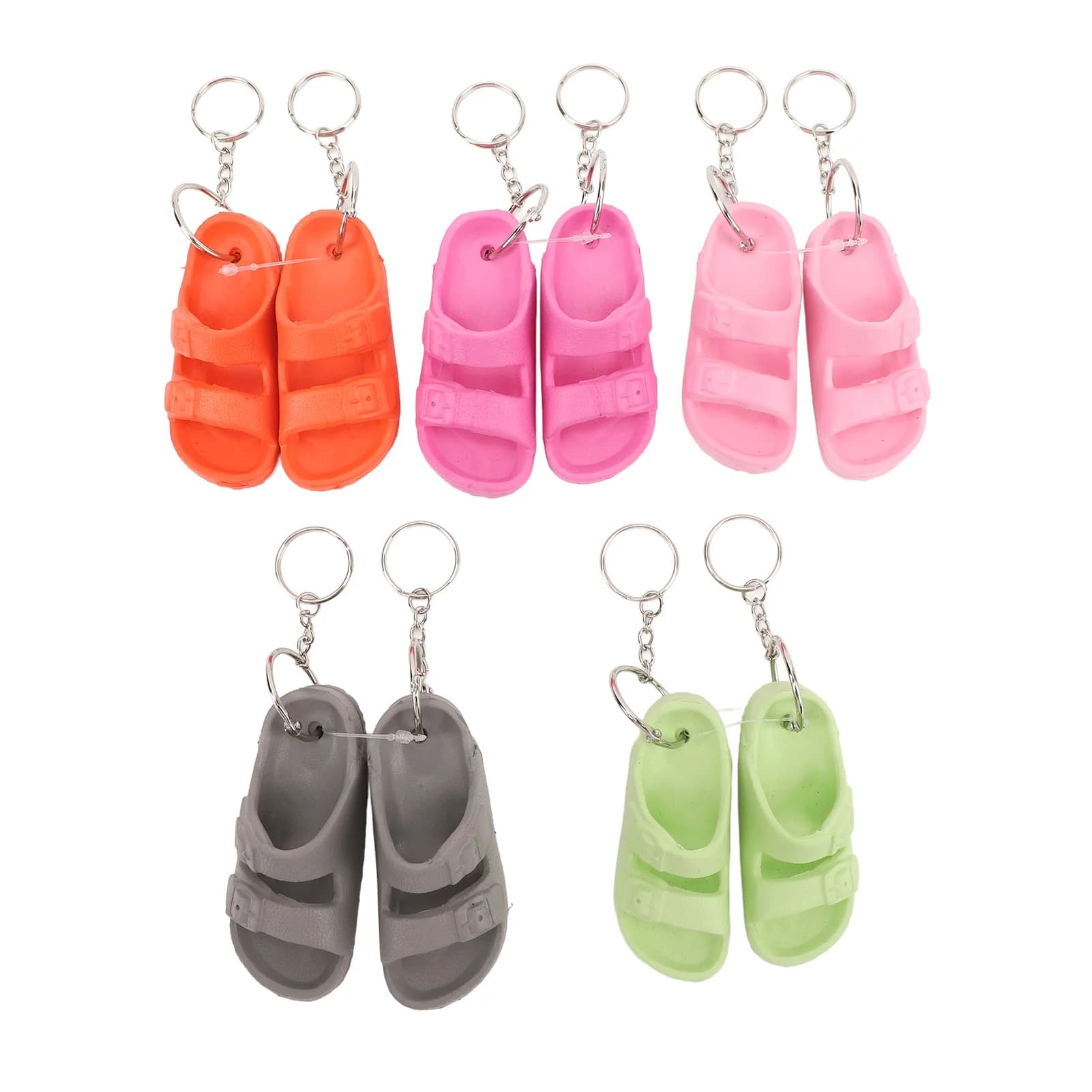 Portachiavi mini scarpe Ampia applicazione 5 paia Portachiavi mini pantofole multifunzionali leggeri e alla moda per portafoglio