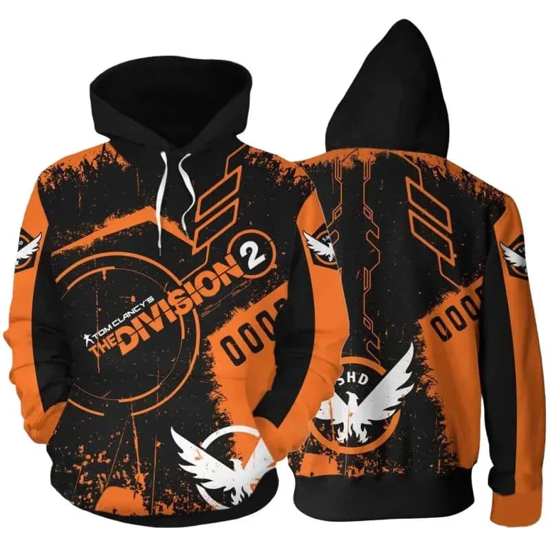 2025 11 Game Tom Clancy's The Division 2 Pullover Demolitionist Sweatshirt Sharpshooter Jacket Closure