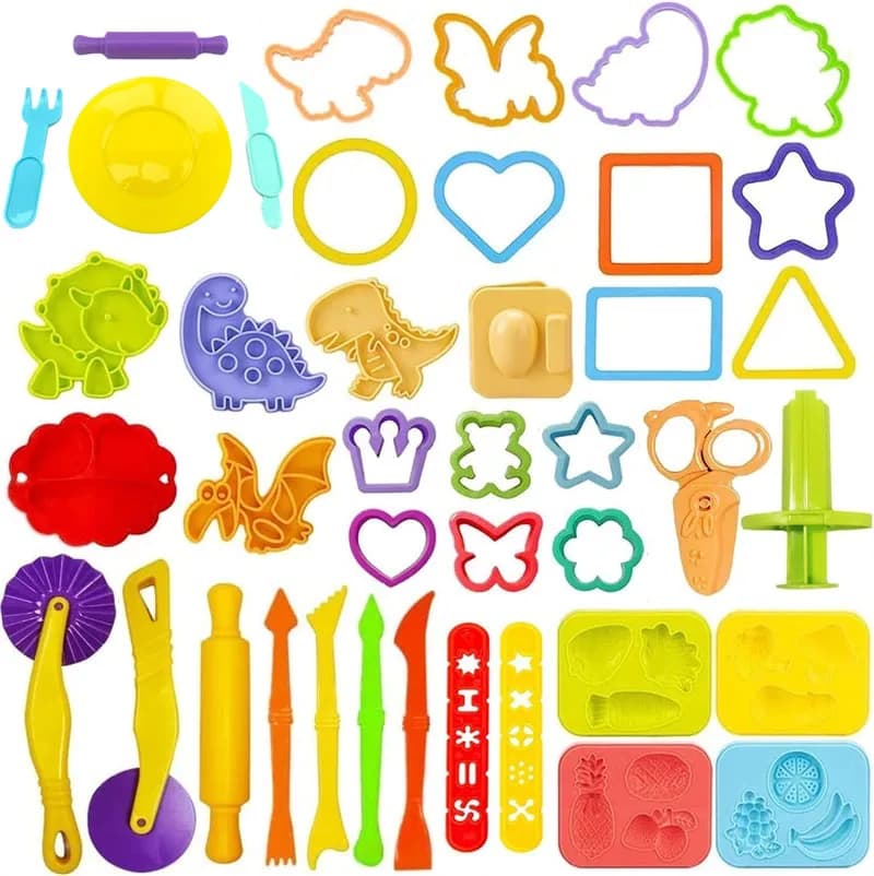 Strumento per il gioco dell'impasto per bambini Cartoon Dinosauro Frutta Roller Cutter Forbice Accessori per plastilina Stampo Giocattolo per l'educazione precoce