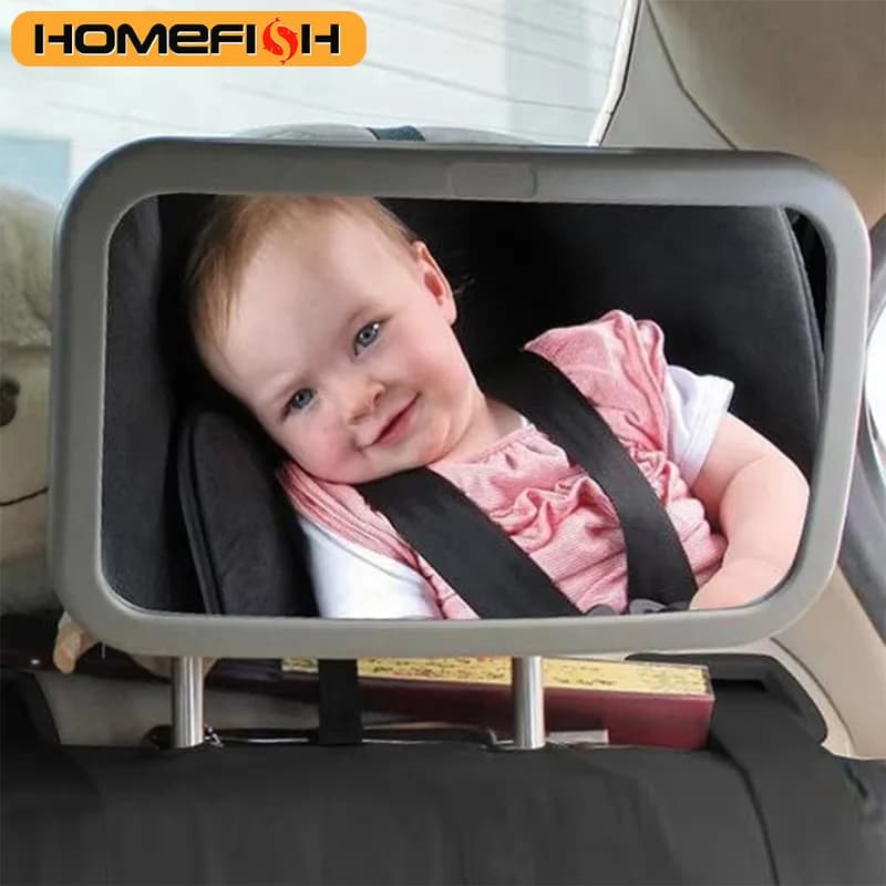 Specchietti per Auto HOMEFISH per Bambini, Regolabili, da Montare sul Poggiatesta, Accessori di Sicurezza per il Monitoraggio dei Bambini sul Sedile Posteriore