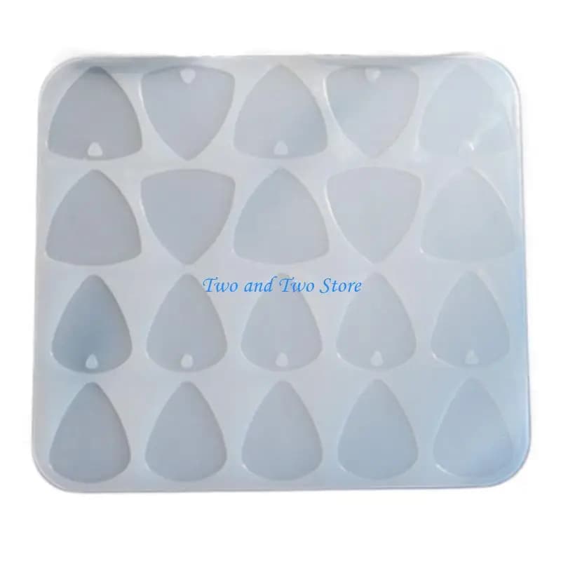 HX6F Silicone Plectrums Mold Guitar Bass Picks Keychain Pendant Jewelry Mold Crafs