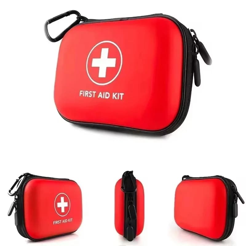 Kit di pronto soccorso portatile impermeabile in EVA con guscio rigido e moschettone, borsa compatta per emergenze mediche, per casa, scuola, viaggi, auto