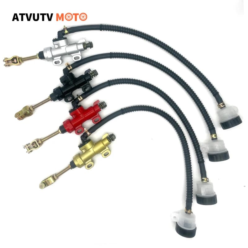 Pompa freno posteriore moto Pompa idraulica a pedale per ATV 50-250CC Pit Dirt Bike Suzuki Honda Yamaha 40CM