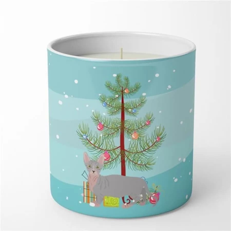 Bambino #1 Cat Merry Christmas 10 oz Decorative Soy Candle 3.25 in x 3.75 in