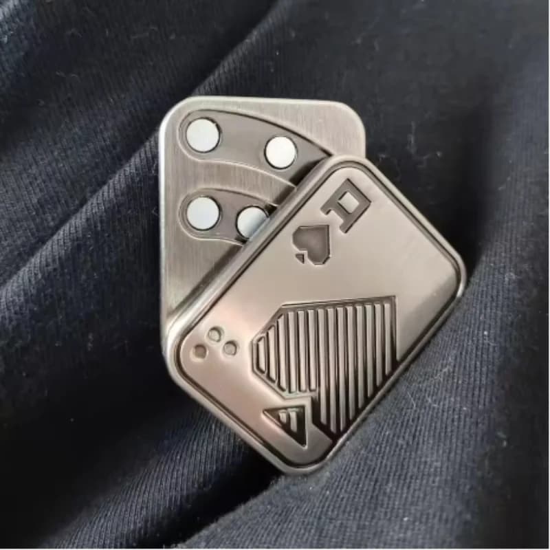 Fidget Spinner Giocattolo di decompressione Push Poker Push Card Edc Giocattolo in acciaio inossidabile Regalo per adulti