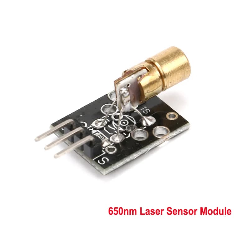 5 pcs KY-008 650nm 6mm 5V 5mW Laser Sensor Module 3 Pin Red Dot Copper Head Diode for Arduino DIY Kit