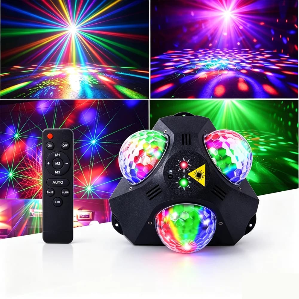 Luci per feste, Luci stroboscopiche per DJ da discoteca, Effetti proiettore per palcoscenici di carnevale, Illuminazione per discoteche, DJ, Natale, Halloween, Compleanni, Famiglia