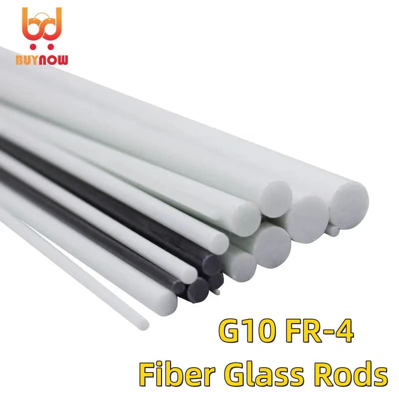 Glass Fiber Bar FR4 White 25cm/50cm/1 meter, Solid Glass Fiber Rod G10, Epoxy Resin Insulating Bar, Factory Direct Sales