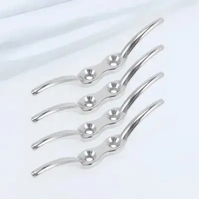 4 Pezzi Premium 316 Bitta da Ancoraggio per Barche e Kayak, Accessori Nautici, Gancio da Parete, Supporto per Corda, Fissaggio per Armadietti e Asciugamani, Antiruggine