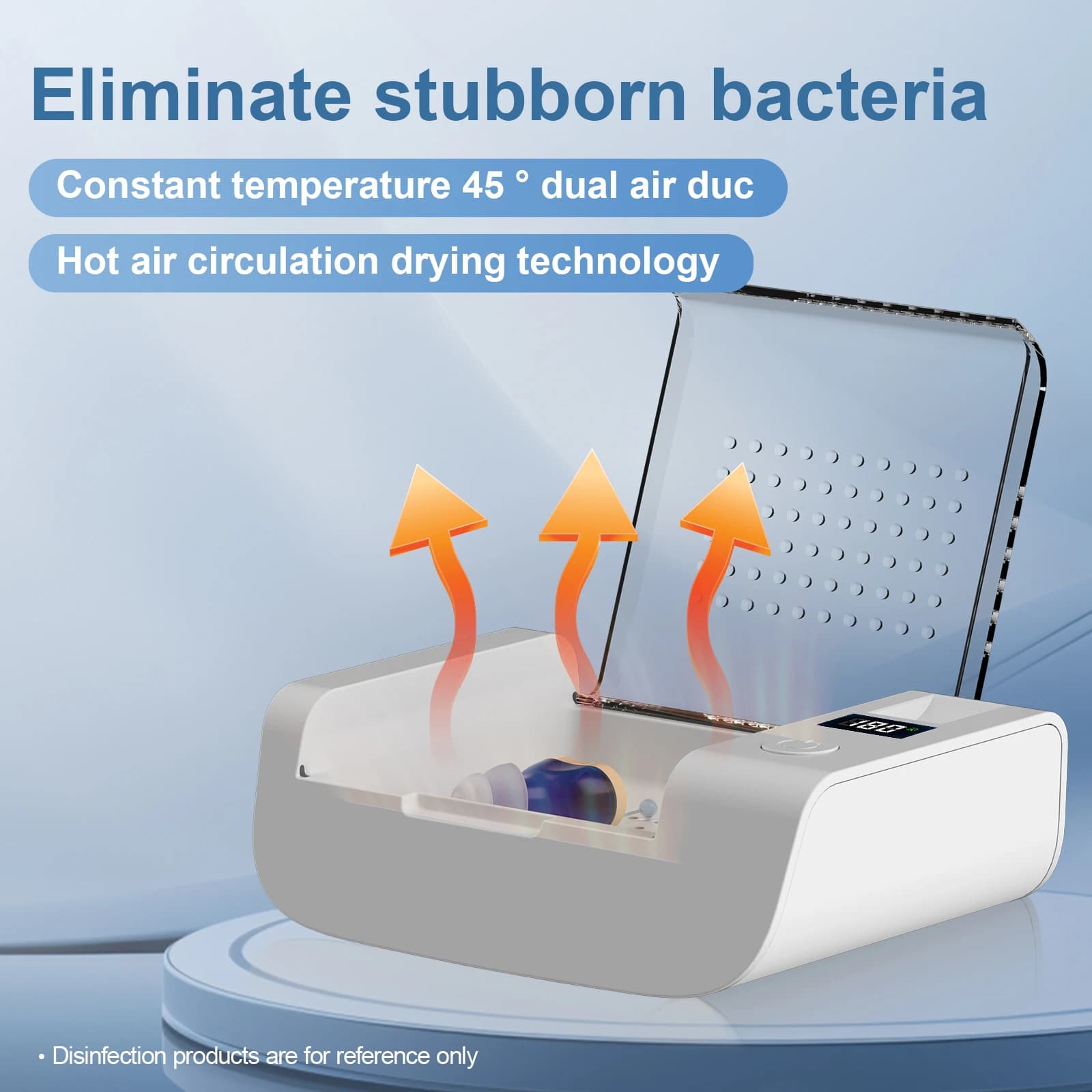 Asciugatrice elettrica per apparecchi acustici USB Scatola per asciugatura con timer da 1/2/3 ore Scatola per deumidificatore elettronico Drybox (43 ° temperatura costante)