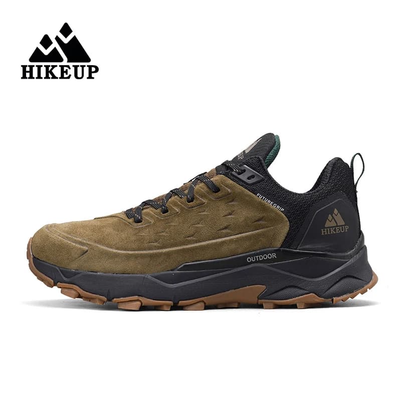 HIKEUP ultime scarpe da Trekking da uomo Sneaker da esterno antiscivolo resistente all'usura arrampicata su roccia Trekking caccia da uomo sport in pelle scamosciata