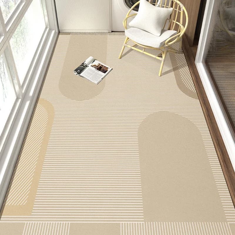 Balcony Floor Mat Pvc Leather Carpet Waterproof Non-slip Foot Mats Long Large Size Rug Minimalist Style Home Decoration Rugs