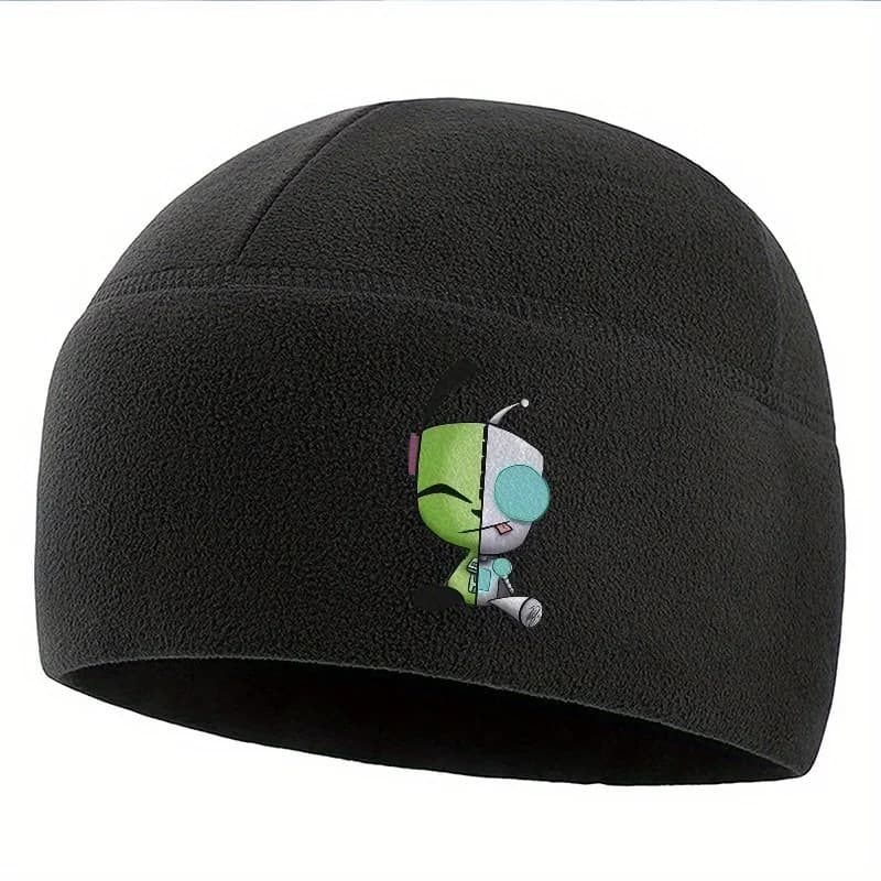 Alien cute half face design Men Women Unisex Beanie Pullover Cap Winter Thermal Hat Warm Christmas Outdoor Cycling Hiking Skiing