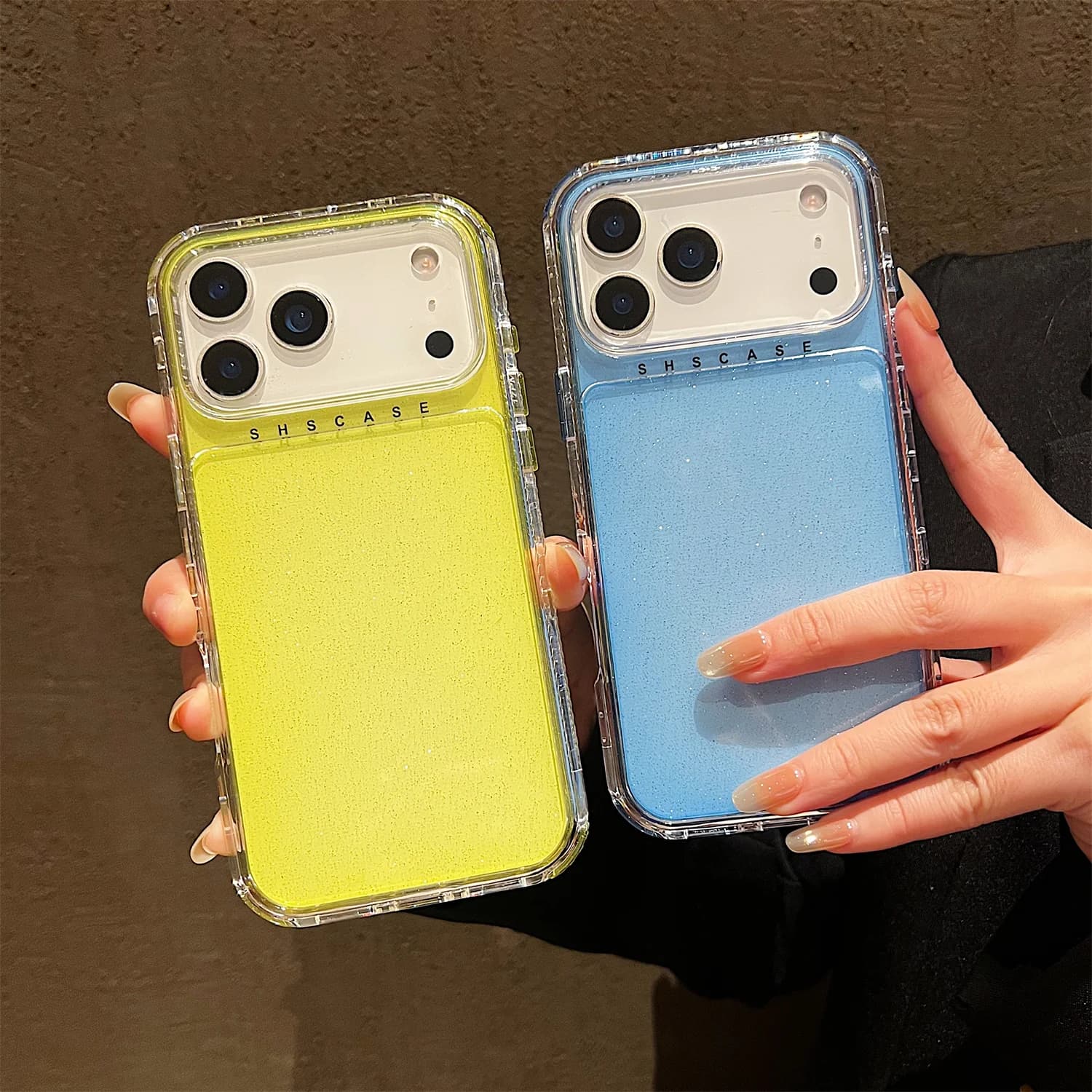 SHSCASE Custodia protettiva di lusso 3 in 1 con glitter stellato per iPhone 17 Pro Max 17 Pro 17 Cover resistente agli urti resistente e robusta