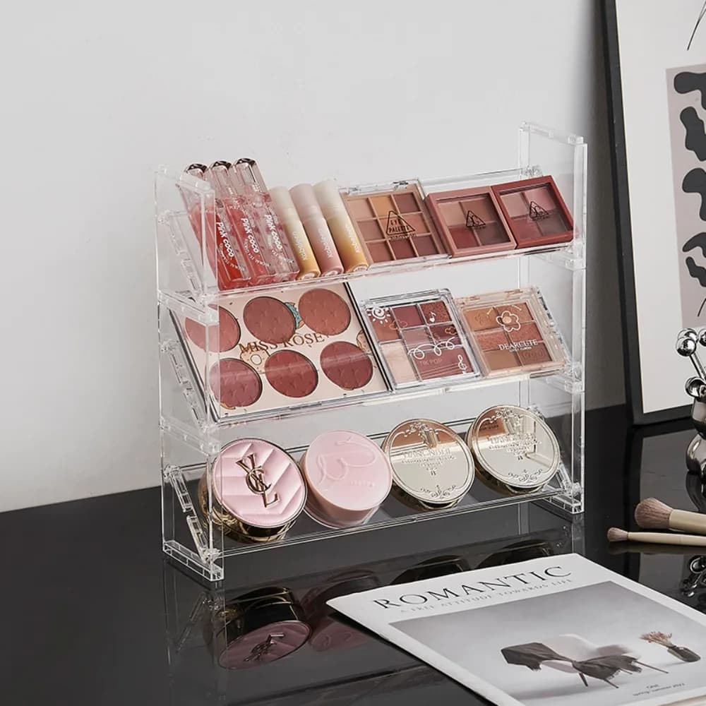 Transparent Exhibitor for Tricks, Air Bearings, Powders, Umbrellas, Rossetti, Table Nail Polishes and Cosmetics - Fashion Container Box